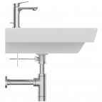 I.Life.B izlietne ar pārplūdes/maisītāja caurumu 102 cm, Balta 4