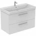 I.Life.B izlietne ar pārplūdes/maisītāja caurumu 102 cm, Balta 9