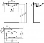 Ideal Standard Izlietne Tesi 63x45x16,5 cm, balts 14