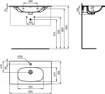 Ideal Standard Izlietne Tesi 83x45x16,5 cm, balts 13