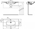 Ideal Standard Izlietne Tesi 103x45x16,5 cm, balts 8