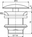 Ideal Standard izplūde izlietnei nenoslēdzama, hromēta 2