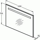 Ideal Standard зеркало 100 cm 2