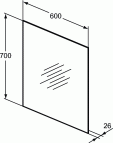 Ideal Standard зеркало 60 cm 2