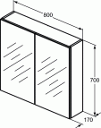 Ideal Standard spoguļskapītis 80 cm 2