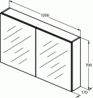 Ideal Standard spoguļskapītis 120 cm 2