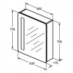 Ideal Standard spoguļskapītis 60 cm 2