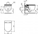 Ideal Standard WC pods Blend Curve Aquablade + SLIM SC vāks, balts 14
