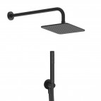 Комплект верхнего 20x20 cм и ручного душа Idealrain , чёрный матовый