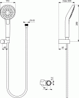 IDEALRAIN Ручной душ 110 mm с держателем 2