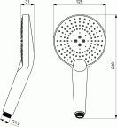 IDEALRAIN Dušas klausule 125 mm 2