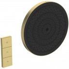 Idealrain Solos dušas galva Ø300 mm ar vadības paneli, Brushed Gold