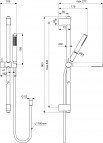 Idealrain Stick dušas komplekts 900 mm , Silver Storm 4