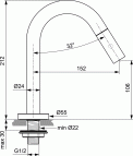 IdealStream R152 кран для одной воды Pillar 2