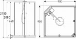 IFO SHOWERAMA 10-5 SQUARE Душевая кабина, 90x90 4