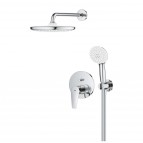 Iebūvējamā dušas maisītāja komplekts BauEdge/Tempesta 250, Hroms 9