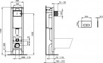 Инсталляция WC ProSys ™ Eco с креплениями + кнопка Oleas M2 хром 5