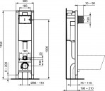 Инсталляция WC ProSys ™ Eco с креплениями + кнопка Oleas M2 хром 3