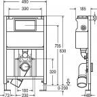 Iebūvējamais rāmis podam Eco Plus H830 mm 4