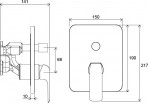 Bстраиваемый смеситель Flat, с переключателем FL 065.00 7