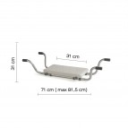 Gedy Friend pagarināms vannas sēdeklis 31-71 cm, Balts 2