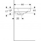 Ifö Vinta Square izlietne 560 x 440 mm, Balta/IföClean 3