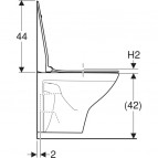 Ifö Spira Classic Rimfree pods 355 x 495 mm ar SC vāku, Balts/IföClean 5