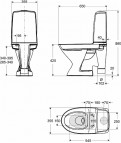 Ifö Spira WC pods 6270 RIMFREE®, izvads grīdā IC 4