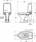 Ifö Spira WC 6270 RIMFREE® Унитаз, вертикальный IC 4