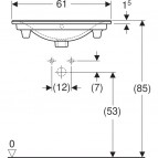 Ifö Elegant mēbeļu izlietne 610 x470 mm, Balta/IföClean 3