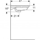 Ifö Elegant mēbeļu izlietne 610 x470 mm, Balta/IföClean 2
