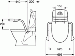 Care WC подлокотники для инвалидов с крышкой  3