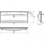 Ifo Sense vannasistabas izlietne, 121x47.2cm 2