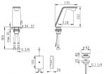 IL BAGNO ALESSI Sense Izlietnes jaucējkrāns,3V 3