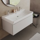 I.Life.B izlietne ar pārplūdi un 2 maisītāja caurumiem 102 cm, Balta 8