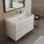 I.Life.B izlietne ar pārplūdes/ bez maisītāja caurumu 102 cm, Balta 8