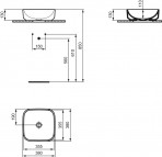 I.Life.B izlietne bez pārplūdes/maisītāja caurumu 38 cm, Balta 6