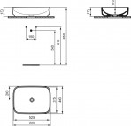 I.Life.B izlietne bez pārplūdes/maisītāja caurumu 55 cm, Balta 8