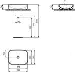 I.Life.B izlietne bez pārplūdes/maisītāja caurumu 50 cm, Balta 8