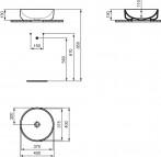 I.Life.O izlietne bez maisītāja un pārplūdes cauruma 40 cm, Balta 6