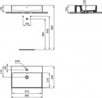 I.Life.B izlietne ar pārplūdes/maisītāja caurumu 60,5 cm, Balta 6