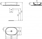I.Life.O izlietne bez maisītāja un pārplūdes cauruma 55 cm, Balta 7
