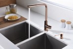 Bergen izvelkams virtuves izlietnes maisītājs, inox/pink gold 2