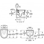  Унитаз подвесной Roca Inspira Round Rimless 370x480 мм COMPACT 4