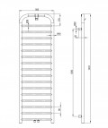 Deante dvieļu žāvētājs Silia 500x1570 mm, Nero  5