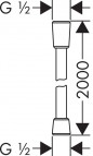 ISIFLEX B Dušas šļūtene 2000 mm 2