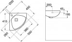 Раковина угловая 41.5 cm 2