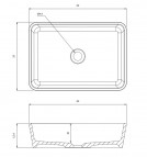 Omnires Parma M+ izlietne uz virsmas 50x35 cm, Gloss white 2