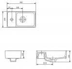 Раковина CREA 40x22 см 2