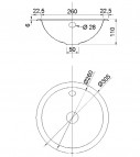 Мойка D305 / 260мм с переливом NT 2